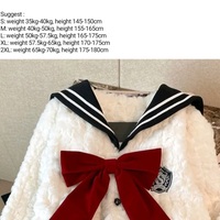 Japanese Sailor Fluffy Bow Knot Jacket - Thumbnail 5