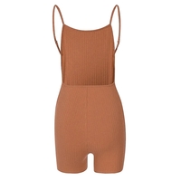 Brown Backless Knit Romper  - Thumbnail 5
