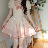 Pink White Gradient Fairy Tail Dress - Thumbnail 2