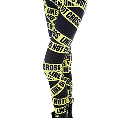 Police line do not cross leggings
