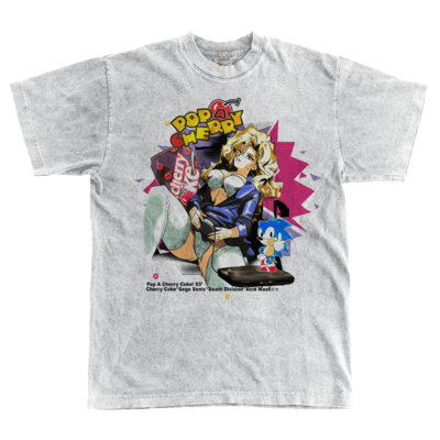 Pop a cherry coke! tee (heather grey)