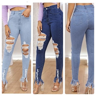 Fringe denim jeans-td - Thumbnail 3