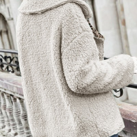 Long Sleeved Leopard Print Spliced Long Sleeve Coat - Thumbnail 2