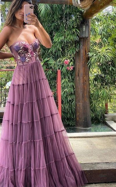 Gorgeous A Line Embroidery Prom Dresses,Lace Long Prom Dresses Formal Beads Evening Dresses,1543