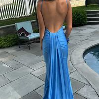 Sexy Blue Mermaid Prom Dresses,Open Back Long Evening Party Dress,1544 - Thumbnail 1