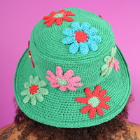 Y2K FLOWERS BUCKET HAT - Thumbnail 3