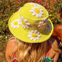 Y2K FLOWERS BUCKET HAT - Thumbnail 4