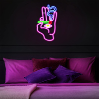 Free Shipping-SMOKING HAND NEON LIGHT - Thumbnail 1