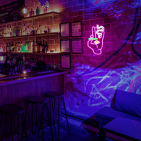 Free Shipping-SMOKING HAND NEON LIGHT - Thumbnail 2