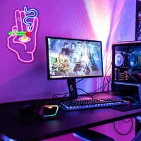 Free Shipping-SMOKING HAND NEON LIGHT - Thumbnail 4