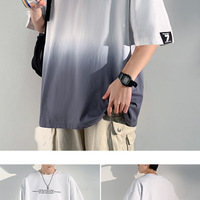 Casaul Gradient O-Neck T-Shirts - Thumbnail 4