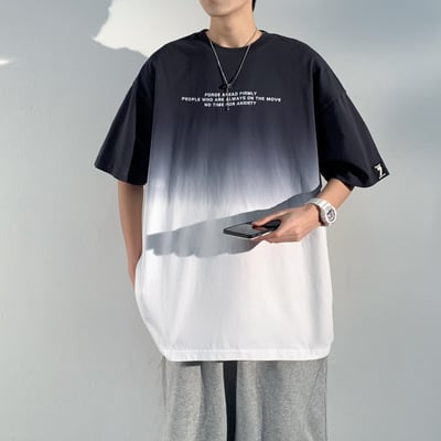 Casaul gradient o-neck t-shirts