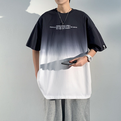 Casaul Gradient O-Neck T-Shirts