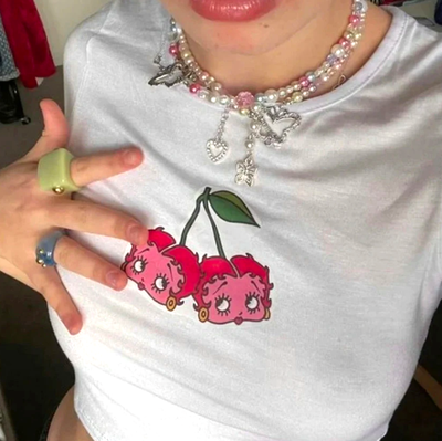 BETTY CHERRY CROP TOP