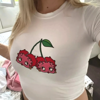 BETTY CHERRY CROP TOP - Thumbnail 2