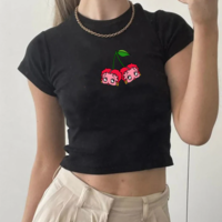 BETTY CHERRY CROP TOP - Thumbnail 1