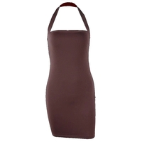 Brown Halter Backless Dress - Thumbnail 4