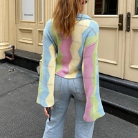 Rainbow Color Block Cardigan  - Thumbnail 3