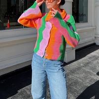 Rainbow Color Block Cardigan  - Thumbnail 5