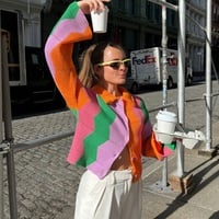 Rainbow Color Block Cardigan  - Thumbnail 7