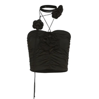 Black Rose Crop Top - Thumbnail 8