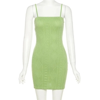 Green Knit Bodycon Dress - Thumbnail 6