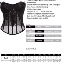 Pink Chiffon Lace Corset  - Thumbnail 8