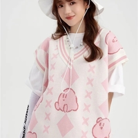 Pink Anime Japanese Sweater Vest  - Thumbnail 1
