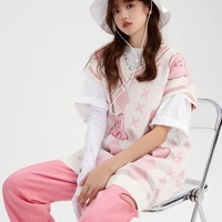 Pink Anime Japanese Sweater Vest  - Thumbnail 5