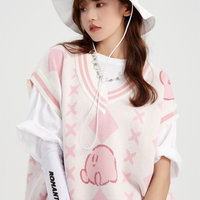 Pink Anime Japanese Sweater Vest  - Thumbnail 6