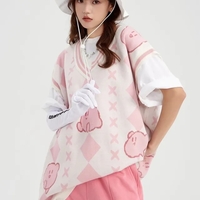 Pink Anime Japanese Sweater Vest  - Thumbnail 7