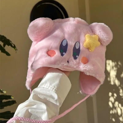 Pink Plush Japanese Anime Hat