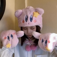 Pink Plush Japanese Anime Hat - Thumbnail 2