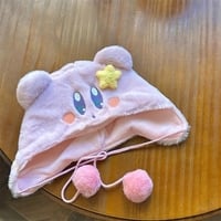 Pink Plush Japanese Anime Hat - Thumbnail 4