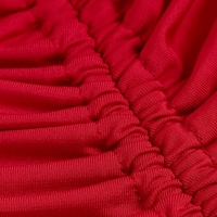 Red Slit Asymmetrical Dress - Thumbnail 3