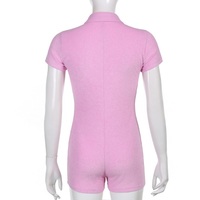 Pink Button Up Romper - Thumbnail 6