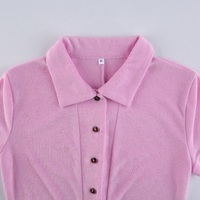 Pink Button Up Romper - Thumbnail 7