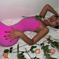 Pink Patchwork Lace Maxi Dress - Thumbnail 1