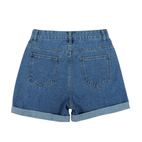 Moon Star Print Denim Shorts - Thumbnail 2