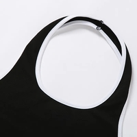 Black & White Patchwork Halter Top - Thumbnail 4