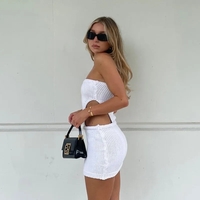 White Hollow Out Crochet Dress  - Thumbnail 4