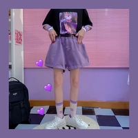 Purple Denim Shorts  - Thumbnail 6