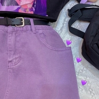 Purple Denim Shorts  - Thumbnail 7