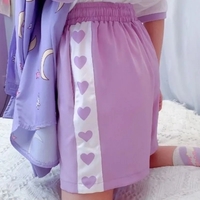 Purple Heart Drawstring Shorts - Thumbnail 7
