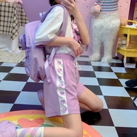 Purple Heart Drawstring Shorts - Thumbnail 3