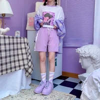 Purple Heart Drawstring Shorts - Thumbnail 4