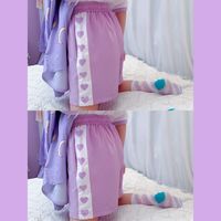 Purple Heart Drawstring Shorts - Thumbnail 8