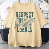 Respect Shark Print Short Sleeve T-shirt  - Thumbnail 5