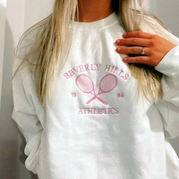 White Tennis Embroidery Sweater  - Thumbnail 2