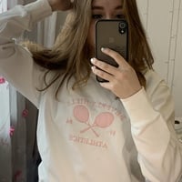 White Tennis Embroidery Sweater  - Thumbnail 6